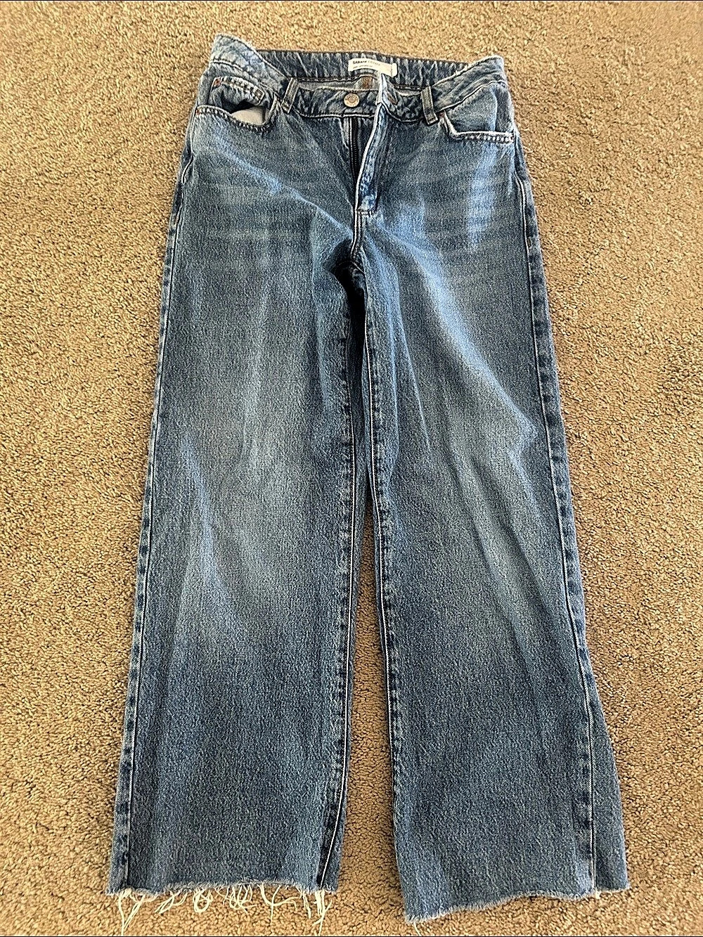 Garage Denim Wide Leg Blue Jeans
